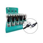 SET CAVI DI RICARICA TYPE-C/ TYPE-C IN LEGA DI ALLUMINIO TARNISH 1.2M 60W + ESPOSITORE US-SJ724 SERIE SY USAMS - 30 PEZZI